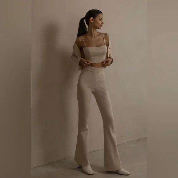 STYLEWE Long Knitted Pants, Women’s Size XL, Beige *NWOT - Picture 2 of 11